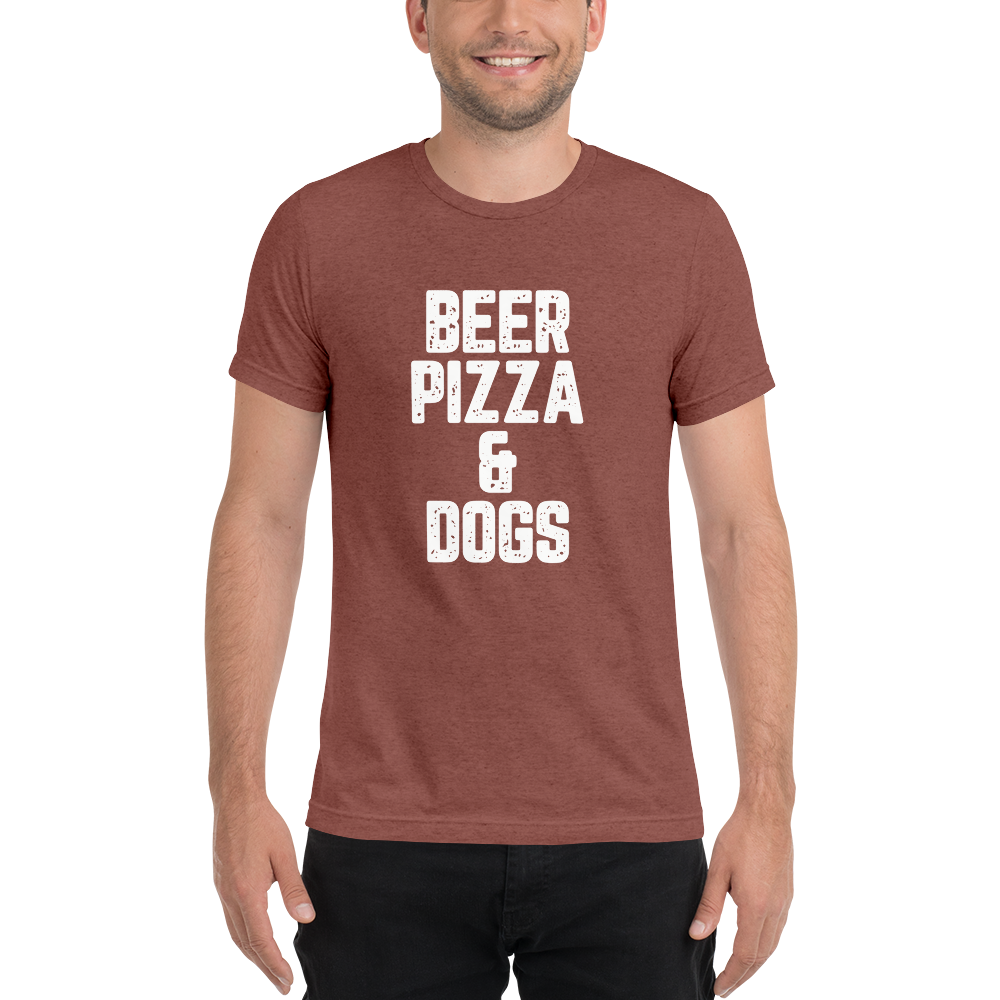 Beer Pizza & Dogs Short sleeve t-shirt