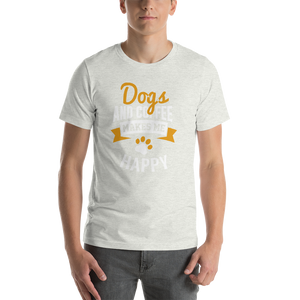 Dogs And Coffee Makes Me Happy Unisex T-Shirt