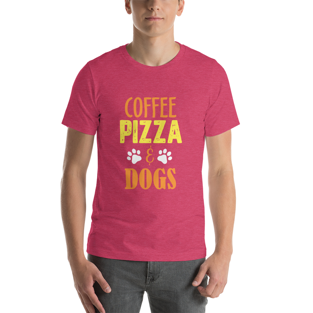 Coffee Pizza Dogs Unisex T-Shirt