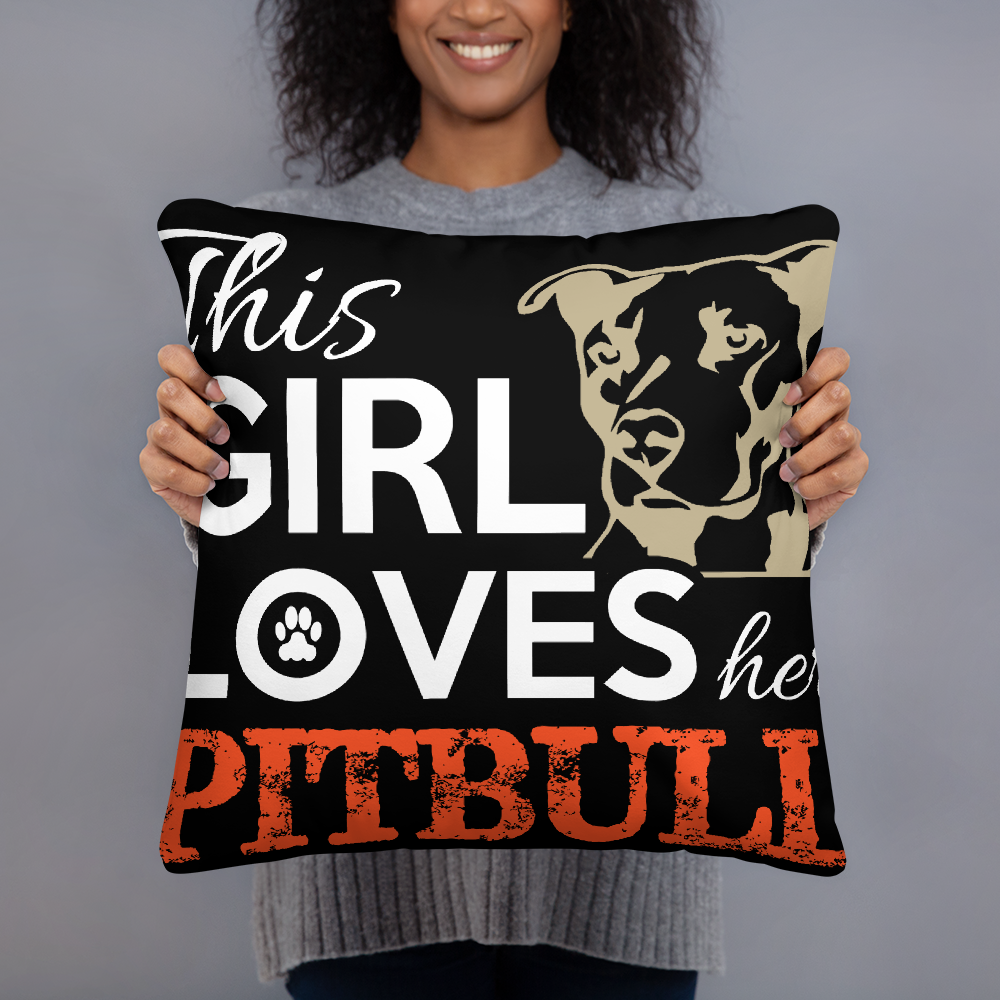 This Girl Lovers Pitbull Pillow