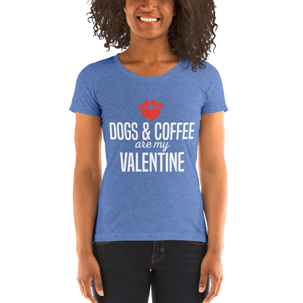Dogs & Coffee are my valentine t-shirt