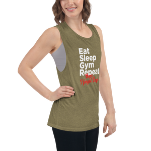 Ear Sleep Gym Repeat Ladies’ Muscle Tank