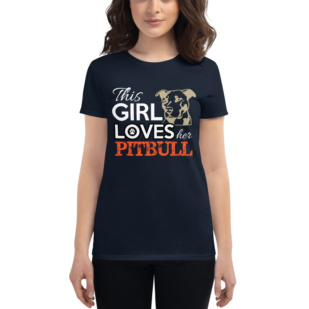 This Girl Lovers her Pitbull  t-shirt