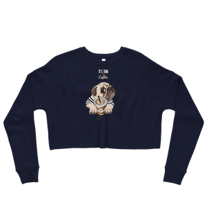 "It's coffee time"  Fashion Warm Crop Sweatshirt For Women