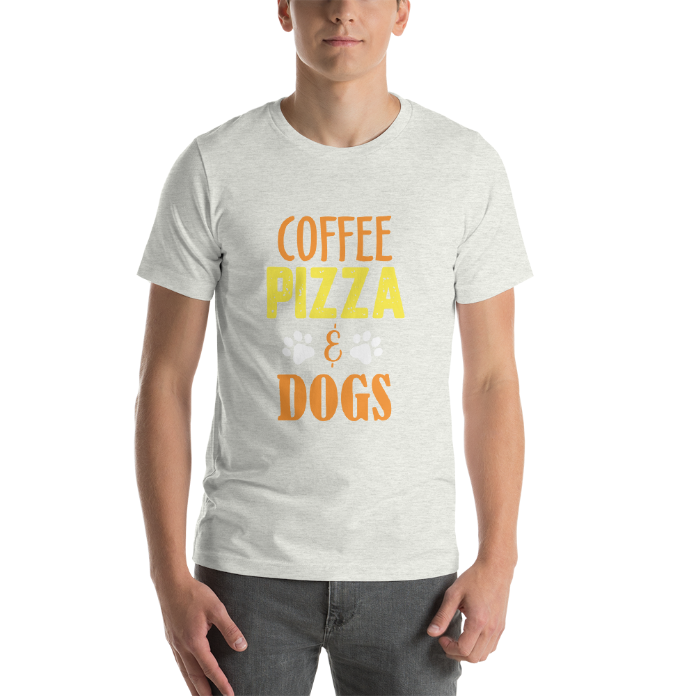 Coffee Pizza Dogs Unisex T-Shirt