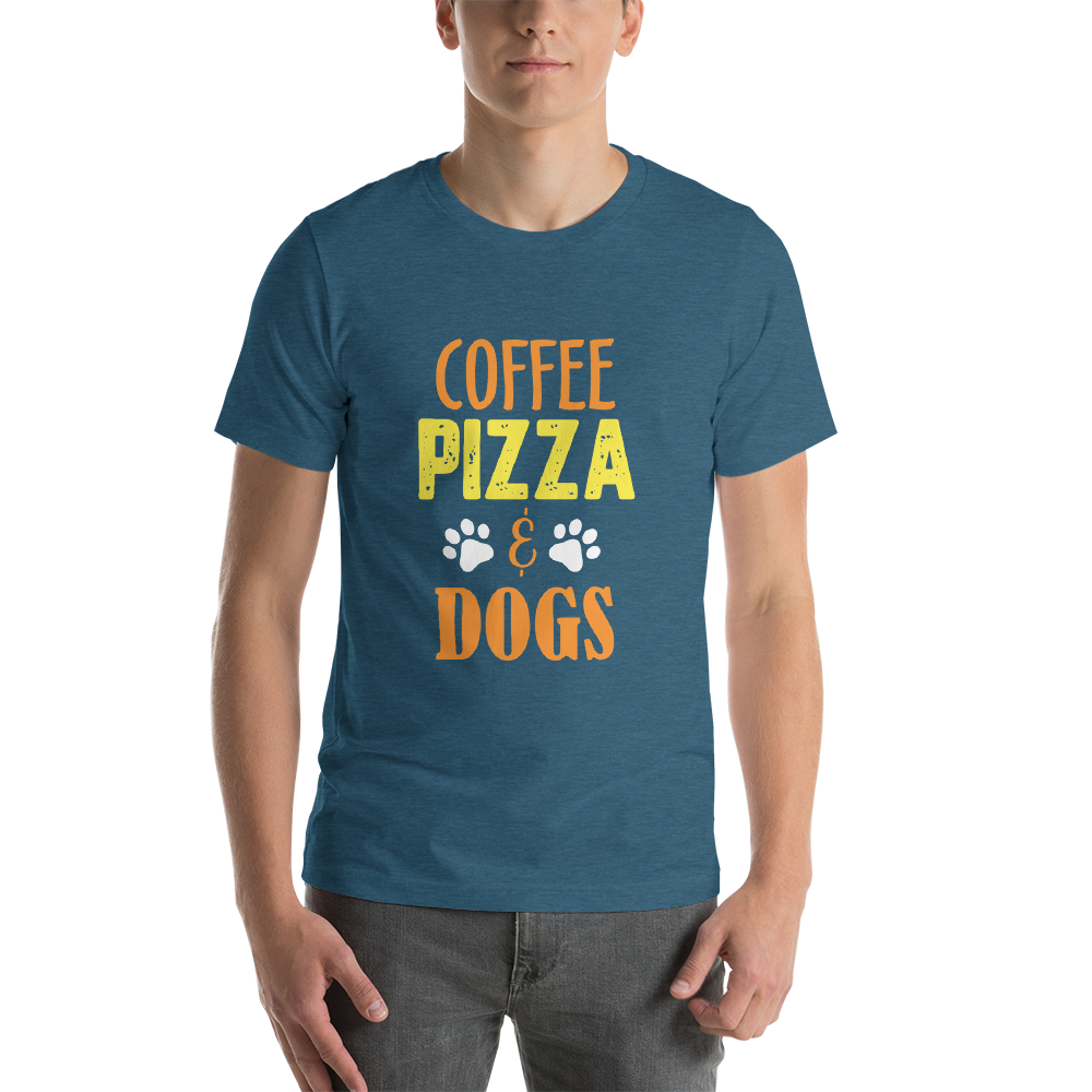Coffee Pizza Dogs Unisex T-Shirt