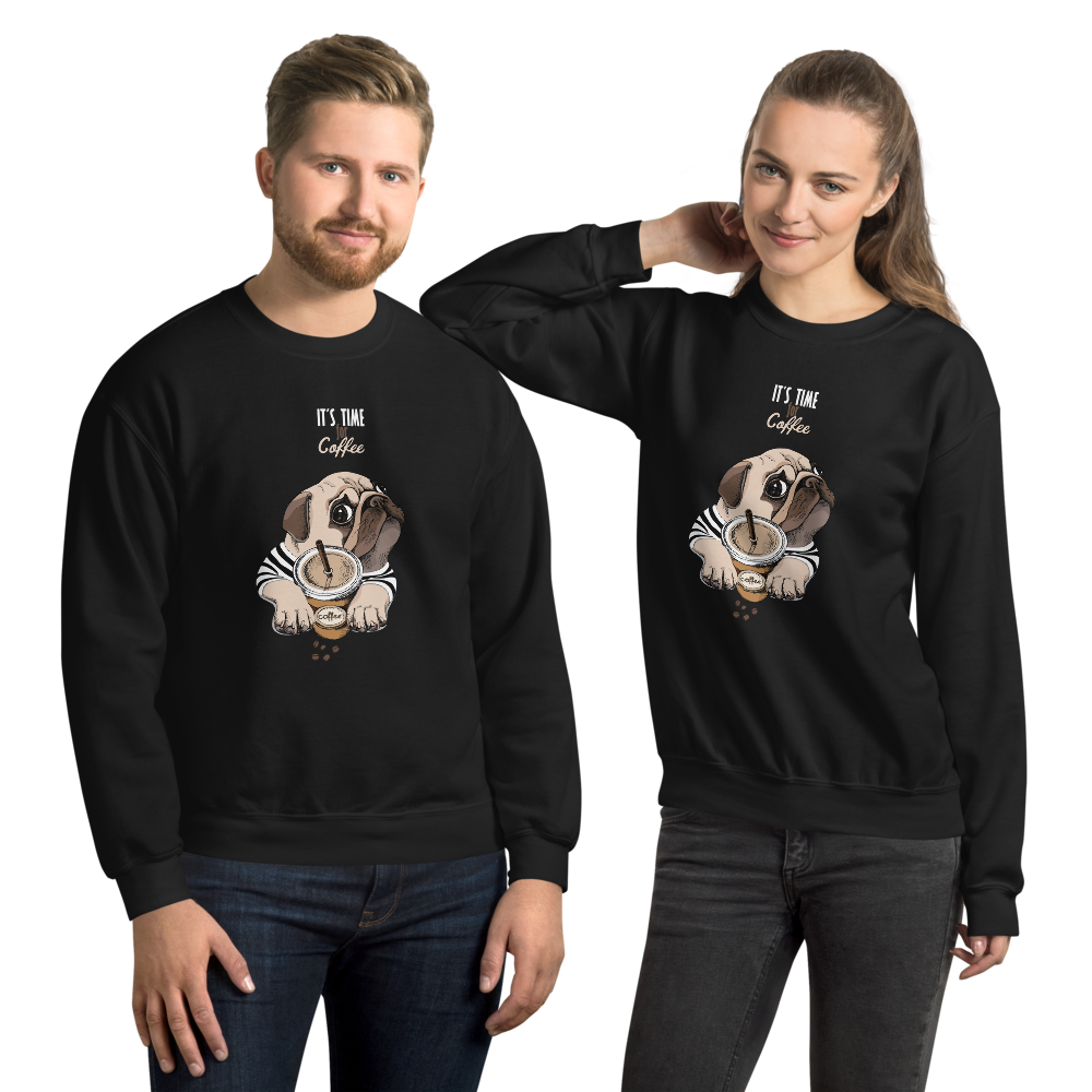 "It's coffee time." A warm and nice to wear Unisex Sweatshirt for you.