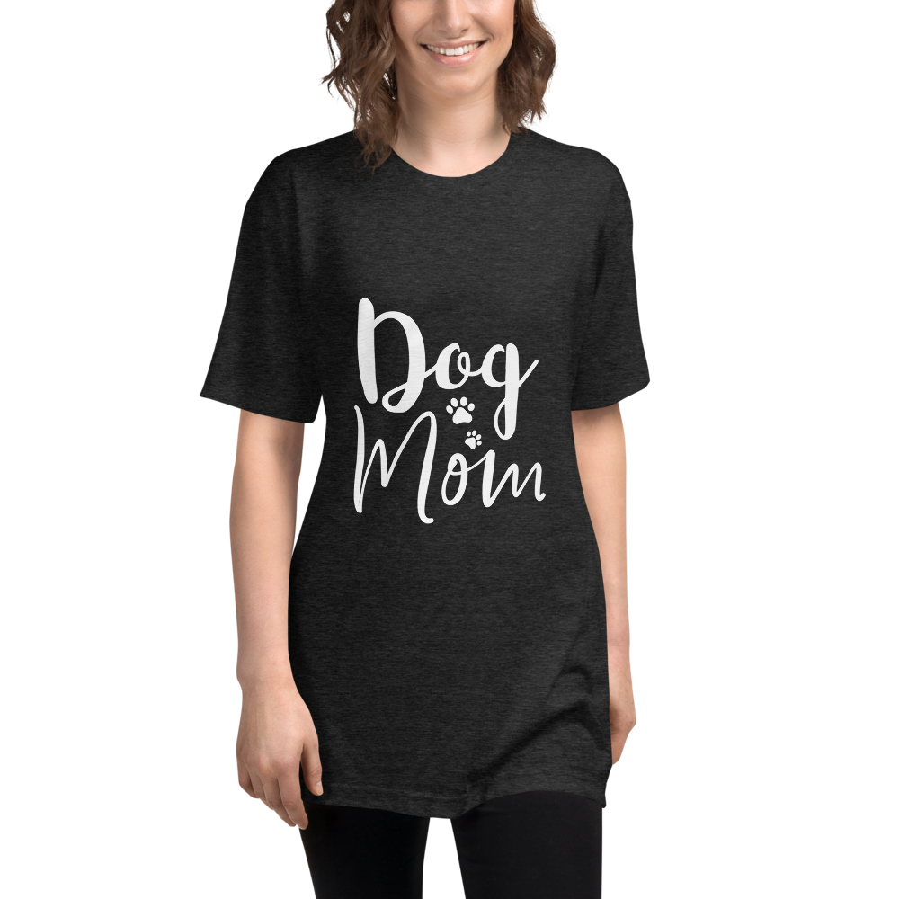 Dogs Mom Tri-Blend Track Shirt