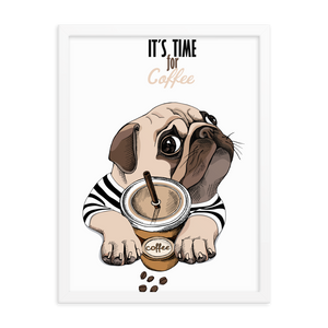 Framed poster. "It's coffee time"