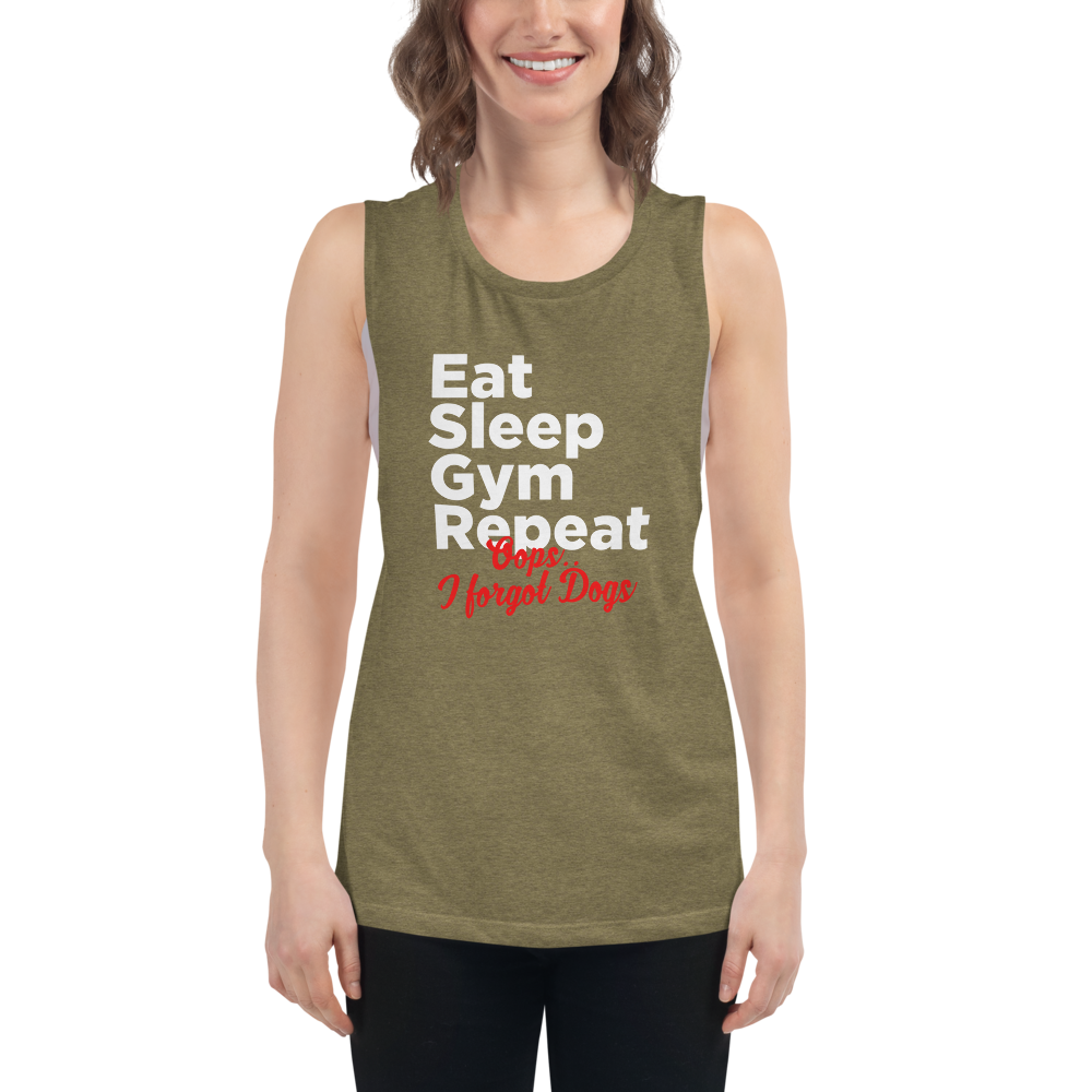 Ear Sleep Gym Repeat Ladies’ Muscle Tank