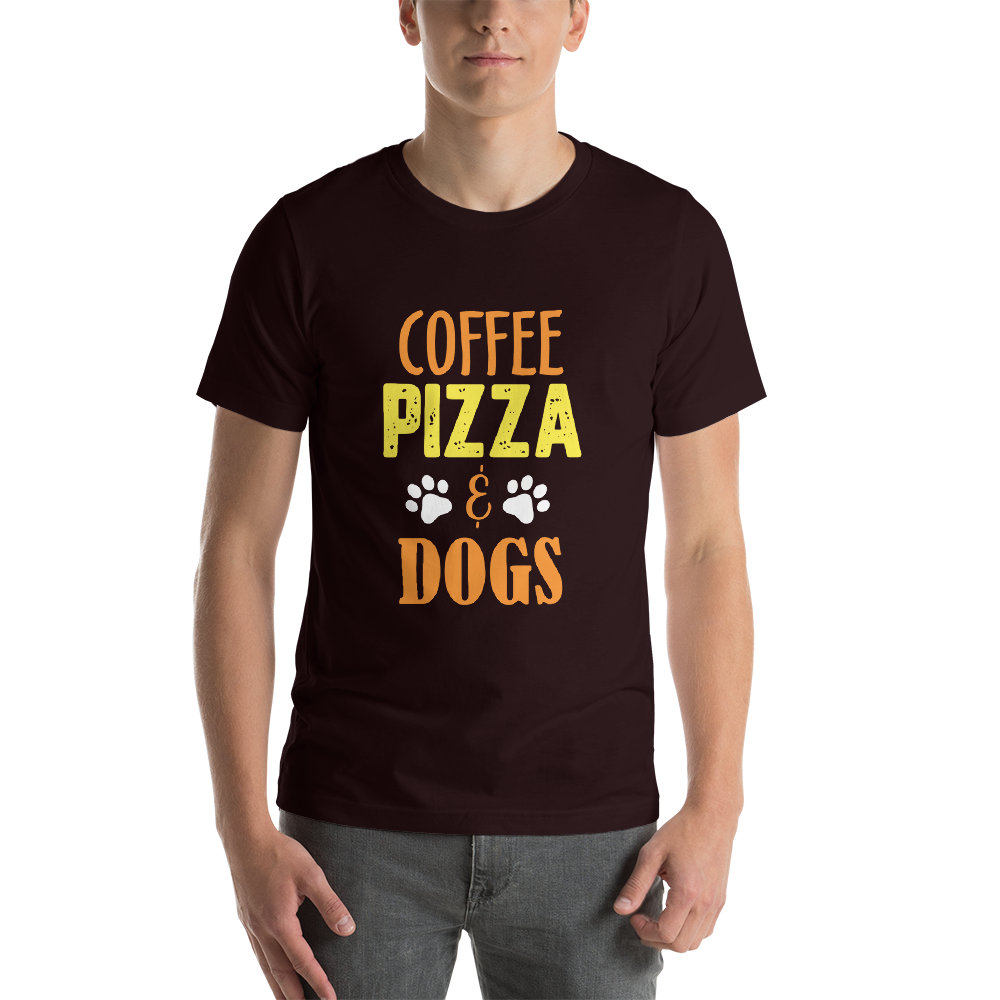 Coffee Pizza Dogs Unisex T-Shirt