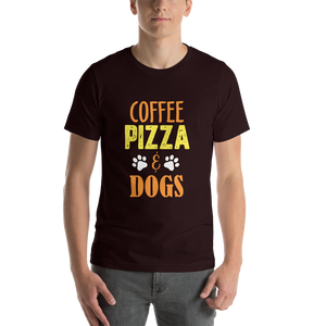 Coffee Pizza Dogs Unisex T-Shirt