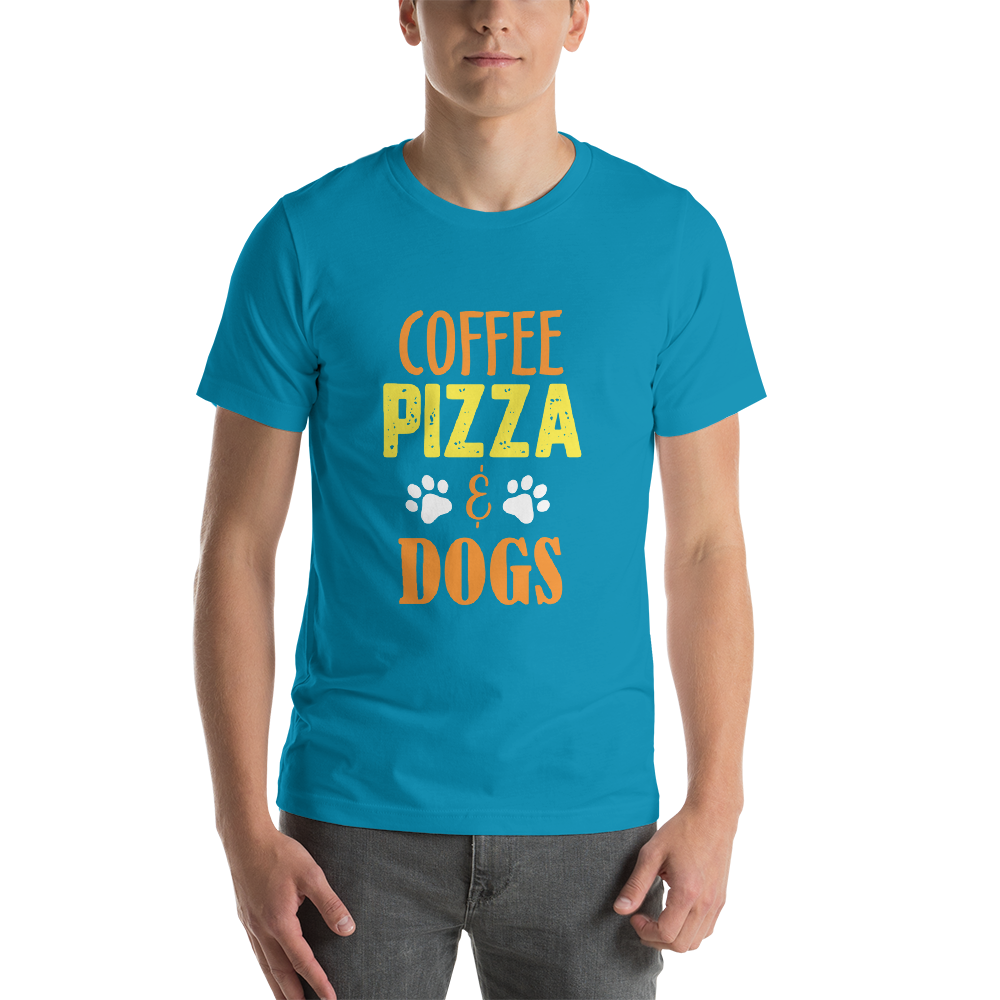 Coffee Pizza Dogs Unisex T-Shirt