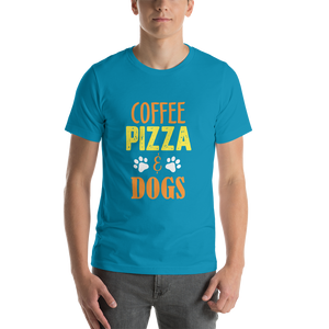 Coffee Pizza Dogs Unisex T-Shirt