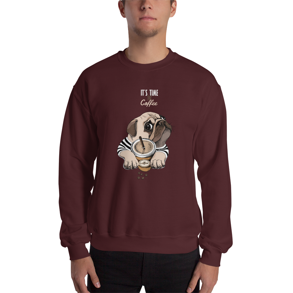"It's coffee time." A warm and nice to wear Unisex Sweatshirt for you.