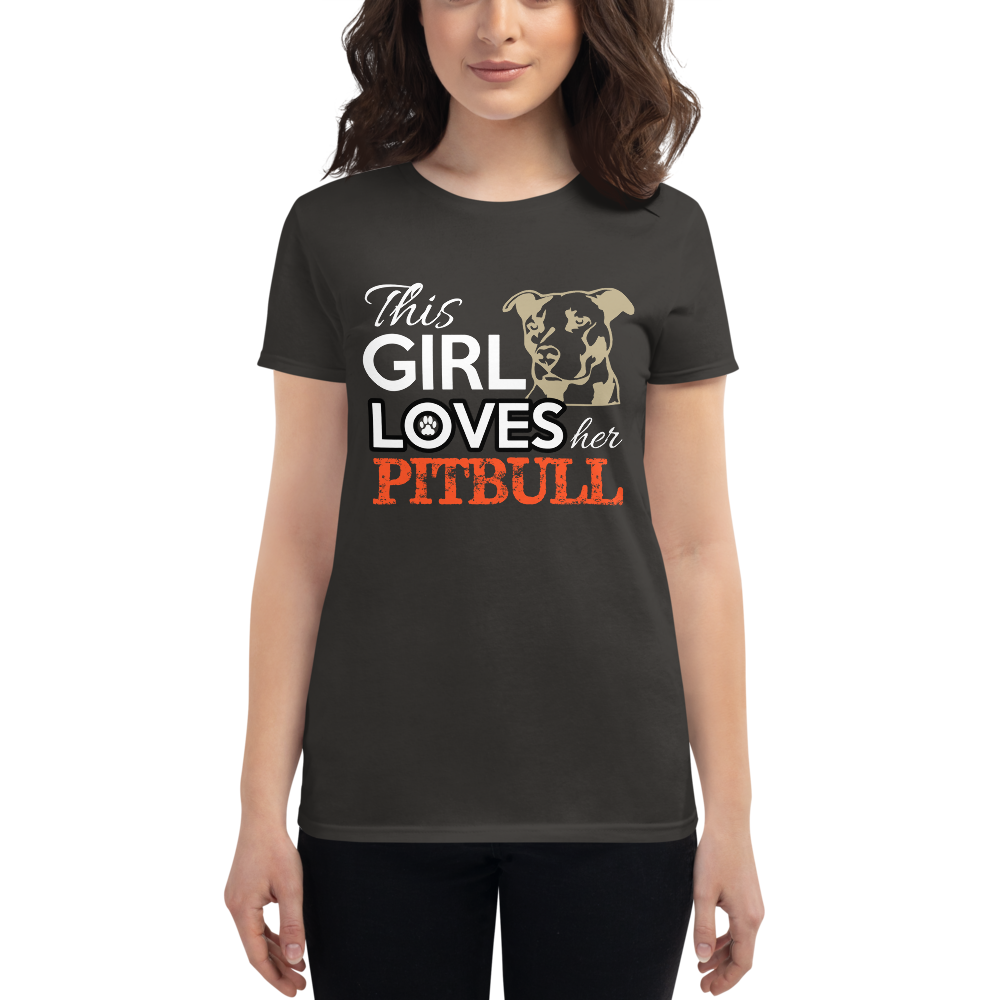 This Girl Lovers her Pitbull  t-shirt