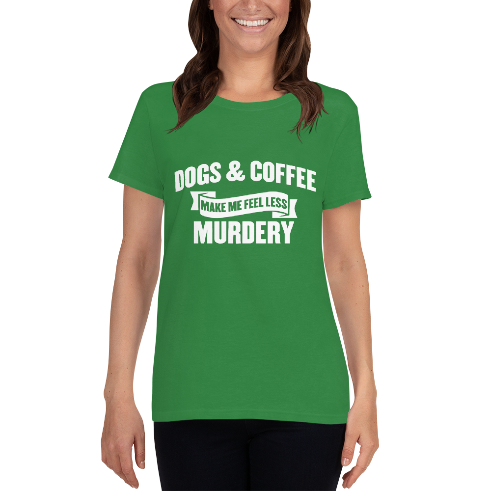 Dogs & Coffee Makes Me Feel Less short sleeve t-shirt