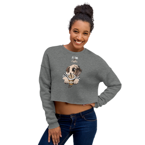 "It's coffee time"  Fashion Warm Crop Sweatshirt For Women