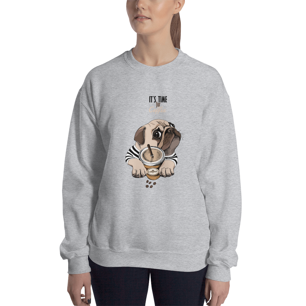 It's coffee time. A warm and nice to wear Unisex Sweatshirt for you.