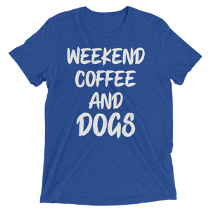 Weekend Coffee and dogs t-shirt