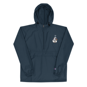 Embroidered Champion Packable Jacket. "It's coffee time"