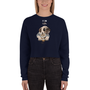 "It's coffee time"  Fashion Warm Crop Sweatshirt For Women