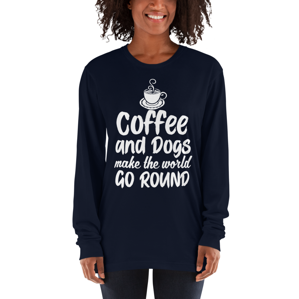 Coffee And Dogs Make the World Go Round  t-shirt