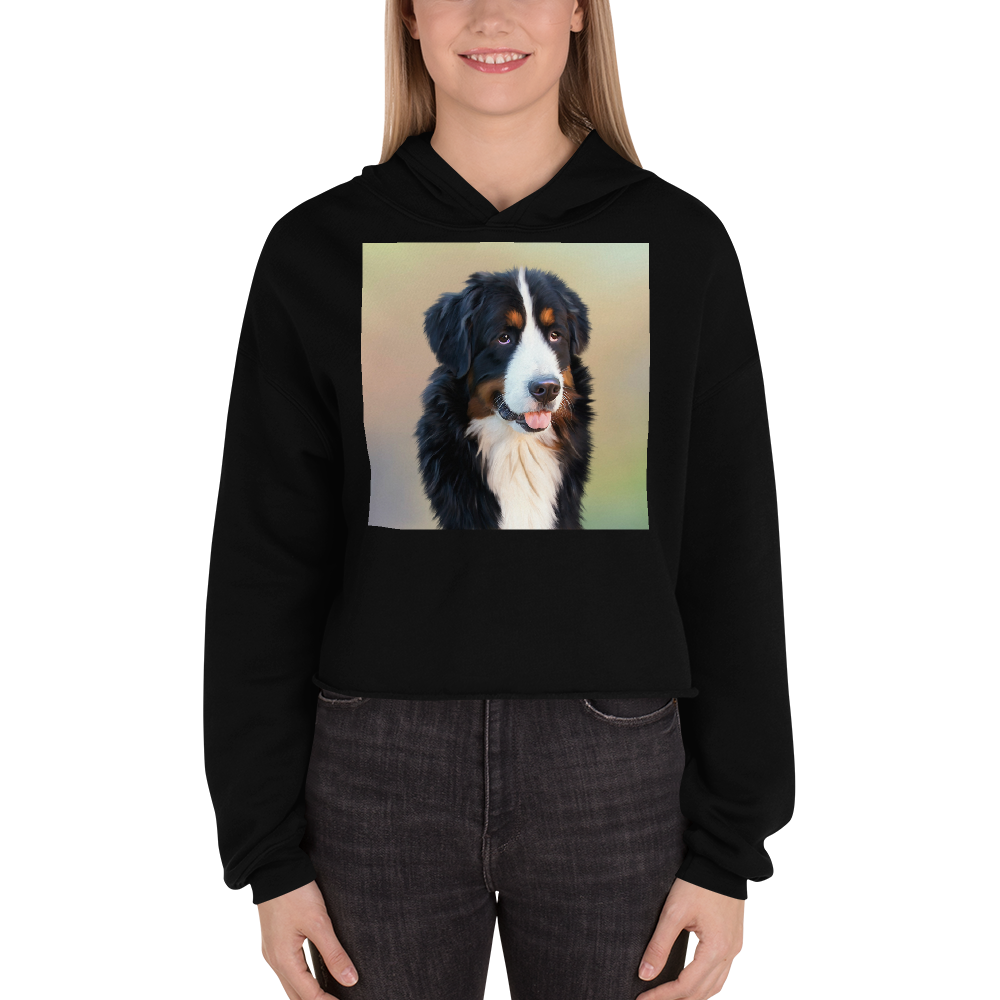 Your Funny Dog. Crop Hoodie for women