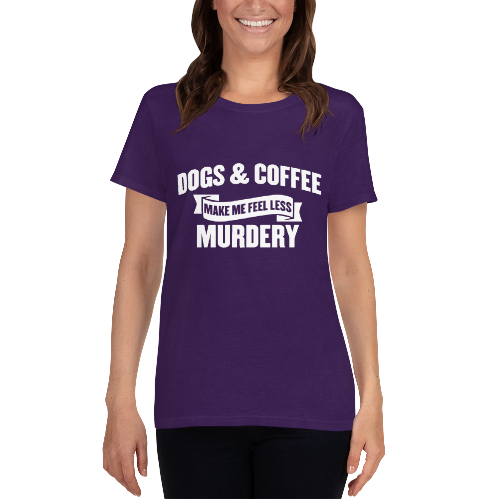 Dogs & Coffee Makes Me Feel Less short sleeve t-shirt