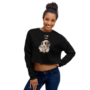 "It's coffee time"  Fashion Warm Crop Sweatshirt For Women