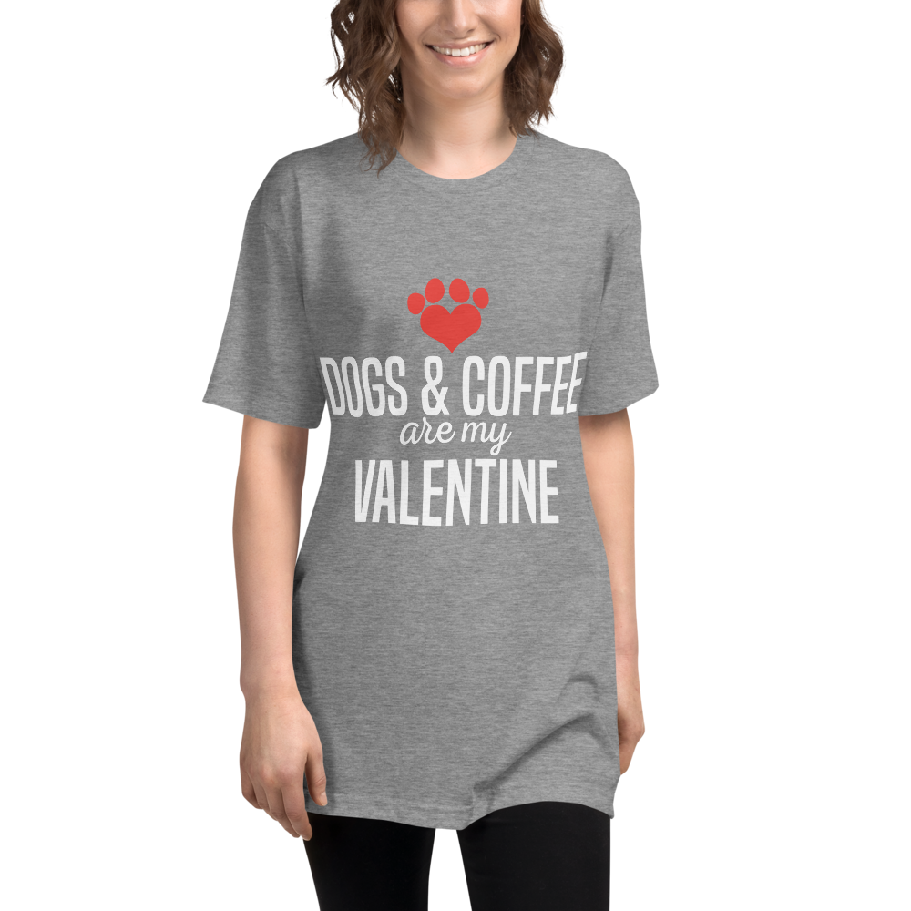 Dogs & Coffe are my Valentine Tri-Blend Track Shirt