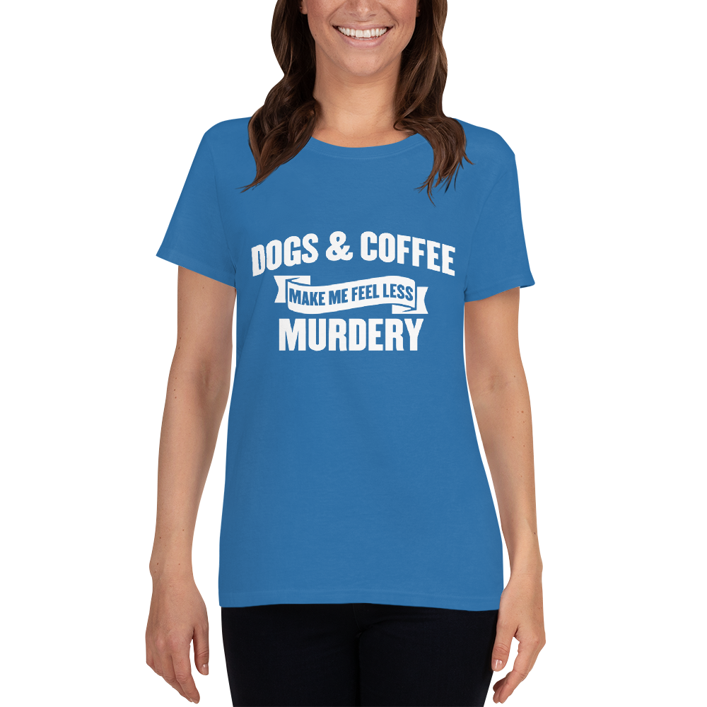 Dogs & Coffee Makes Me Feel Less short sleeve t-shirt