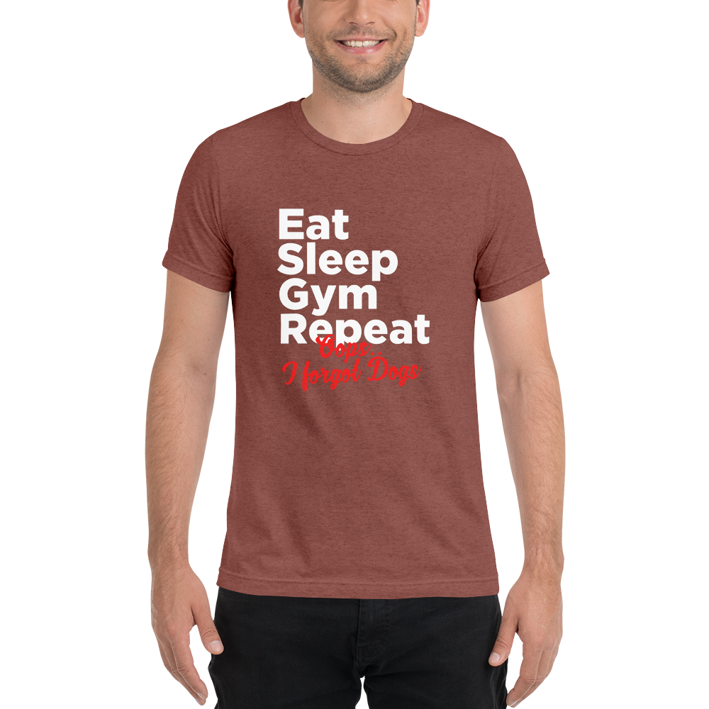 Eat Sleep Gym Repeat Short sleeve t-shirt