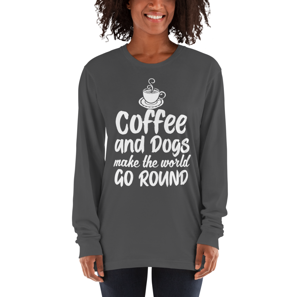 Coffee And Dogs Make the World Go Round  t-shirt