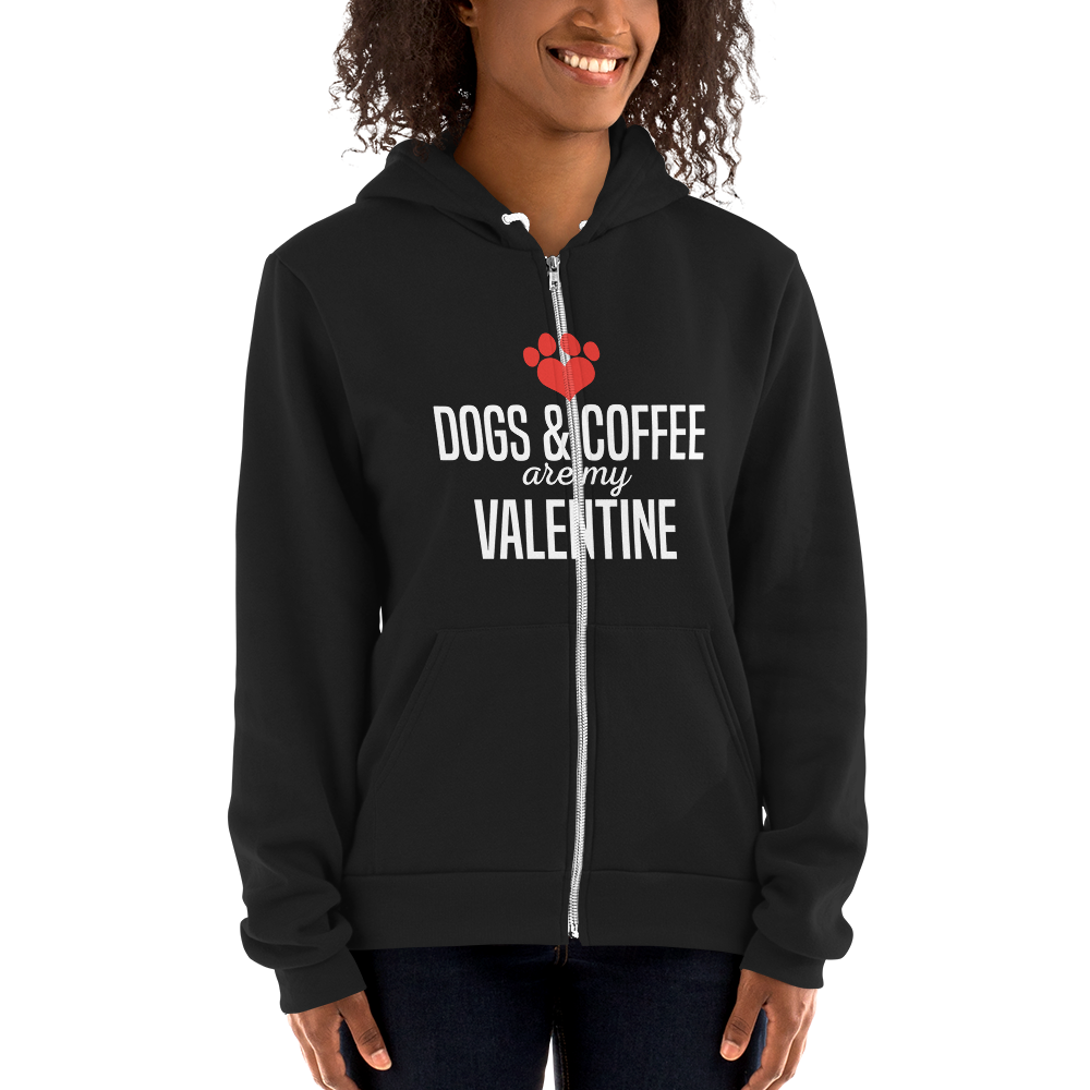 Dogs & Coffee are my valentine Hoodie sweater