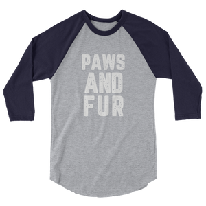 Paws and Fur 3/4 sleeve raglan shirt