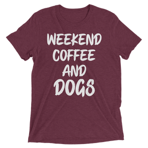 Weekend Coffee and dogs t-shirt