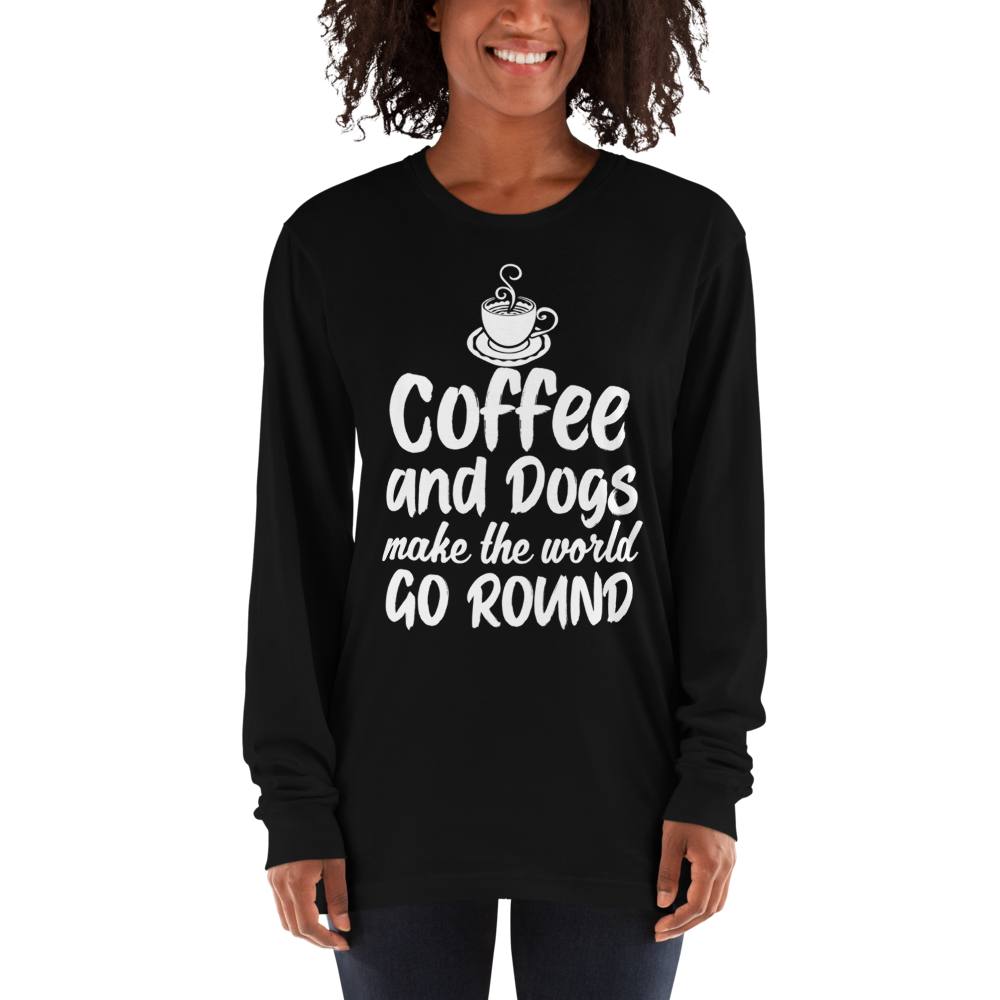 Coffee And Dogs Make the World Go Round  t-shirt