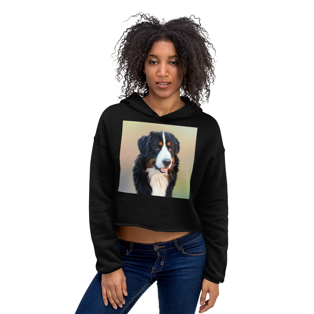 Your Funny Dog. Crop Hoodie for women