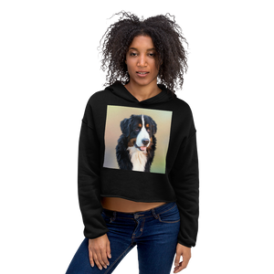 Your Funny Dog. Crop Hoodie for women