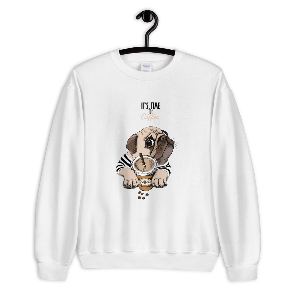 It's coffee time. A warm and nice to wear Unisex Sweatshirt for you.