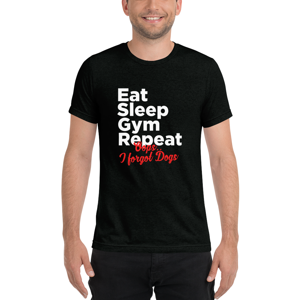 Eat Sleep Gym Repeat Short sleeve t-shirt