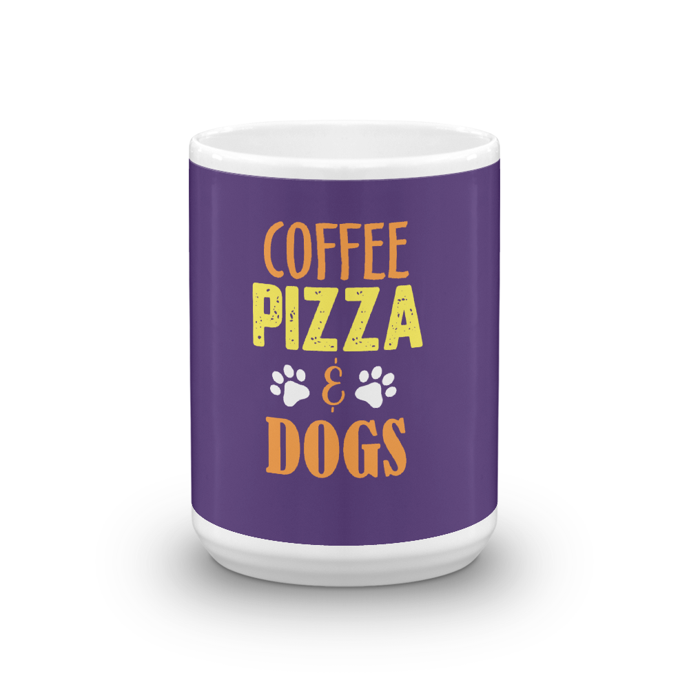 Coffee Pizza & Dogs Mug
