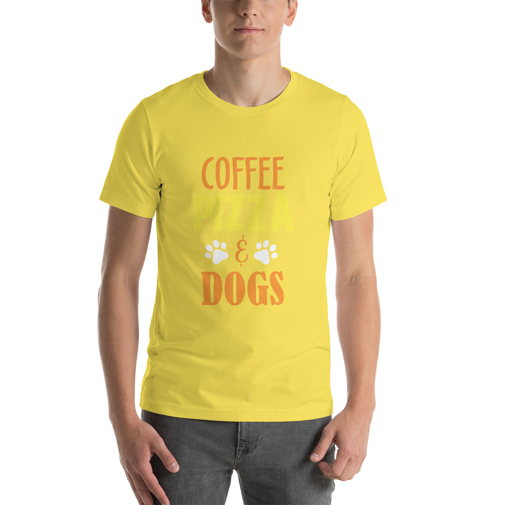 Coffee Pizza Dogs Unisex T-Shirt