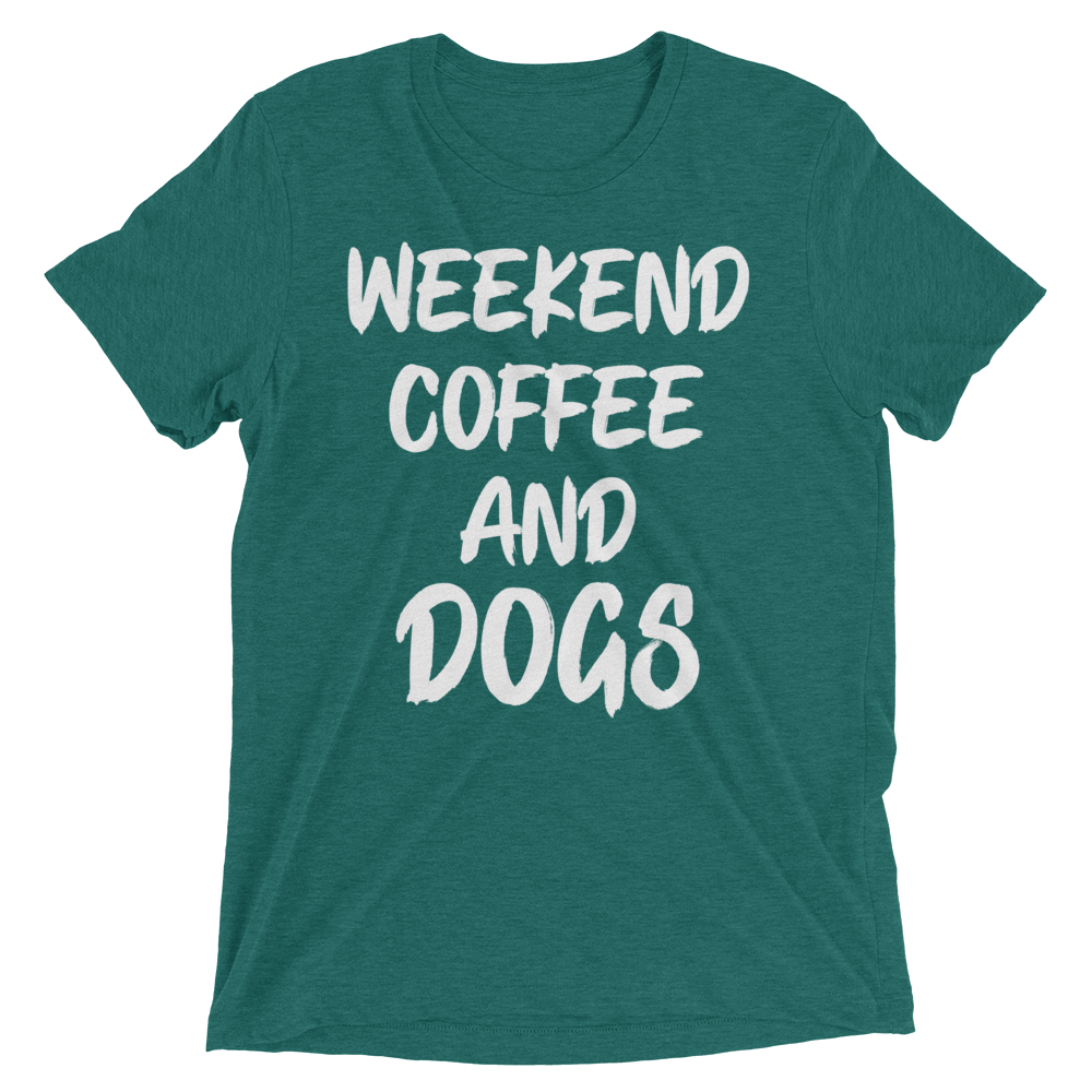 Weekend Coffee and dogs t-shirt