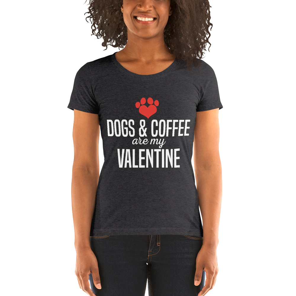 Dogs & Coffee are my valentine t-shirt