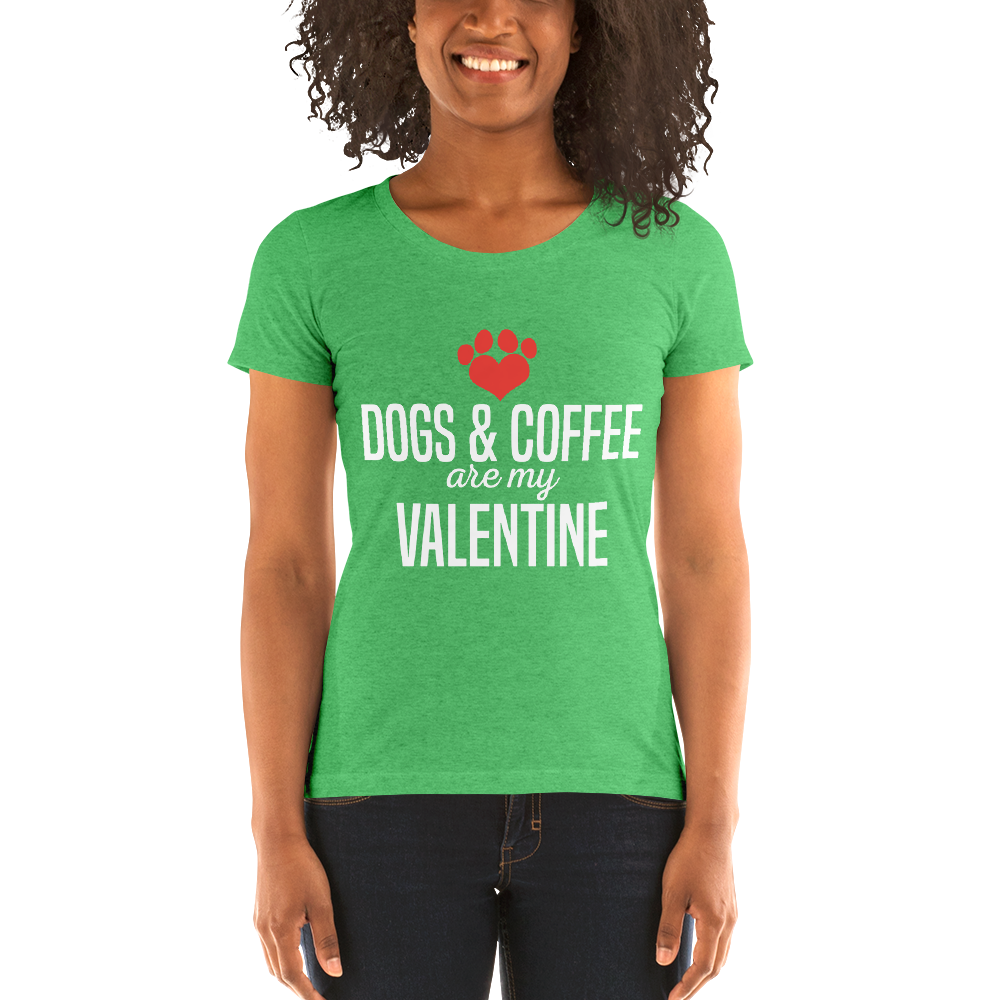 Dogs & Coffee are my valentine t-shirt