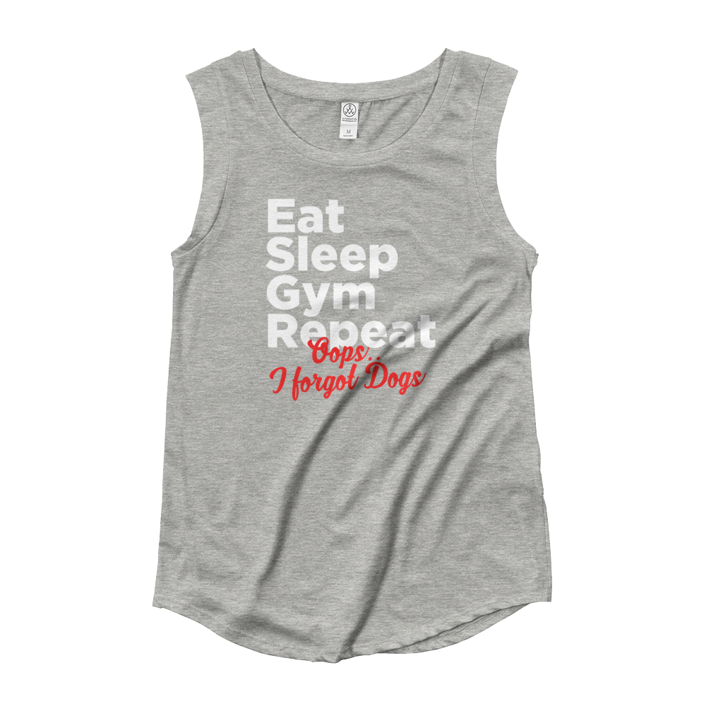 Eat Sleep Gym Repeat Cap Sleeve T-Shirt