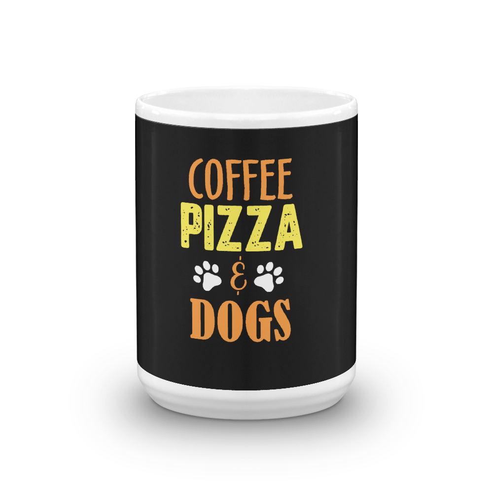 Coffee Pizza & Dogs Mug