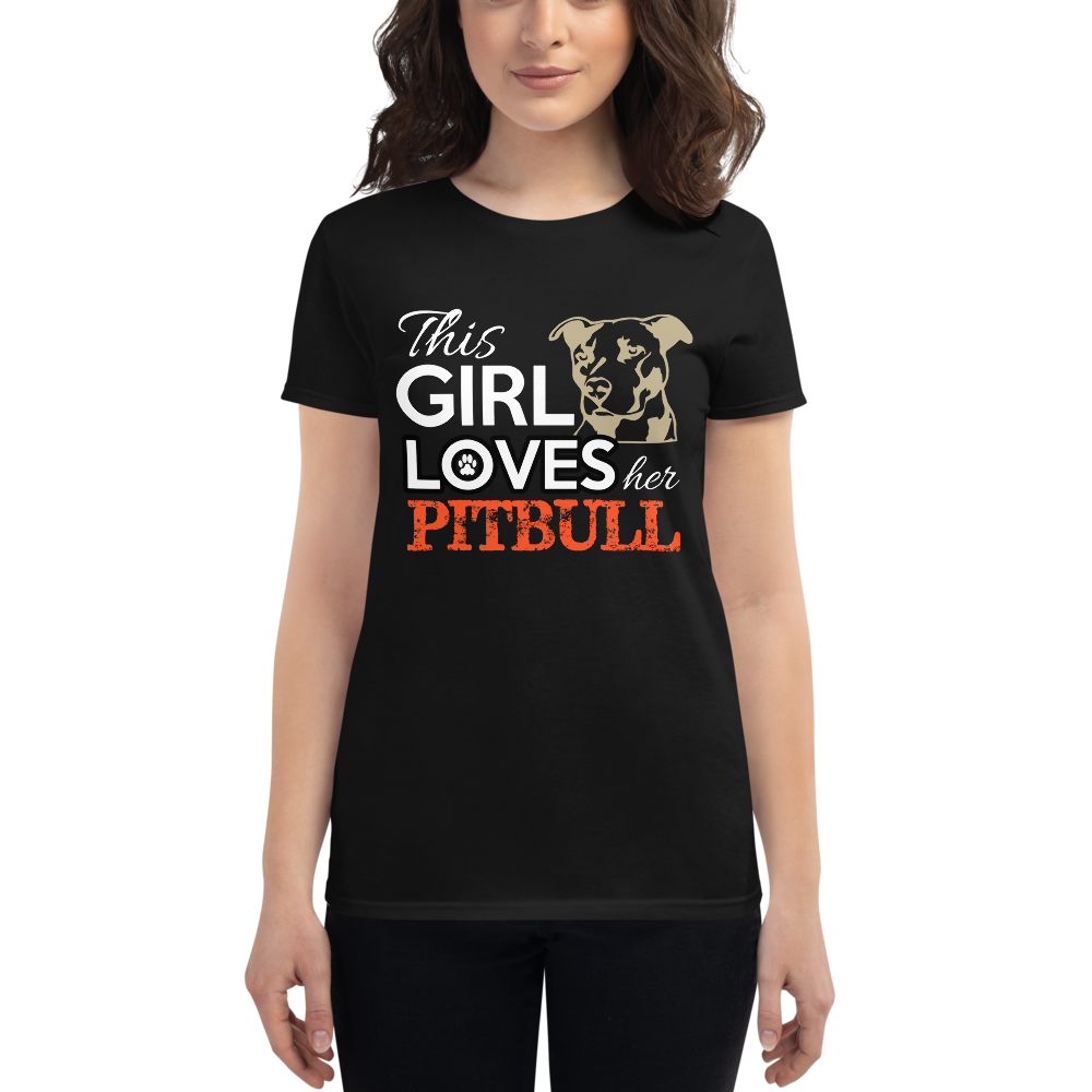 This Girl Lovers her Pitbull  t-shirt